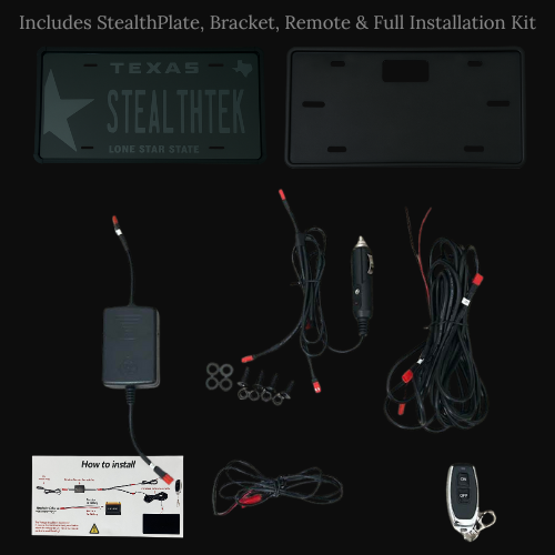 StealthTek License Plate Blackout - Instant Privacy, Universal Fit